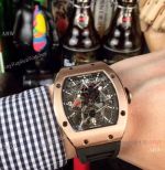 Richard Mille RM012 Rose Gold Rubber Strap Watch - Swiss Quality
